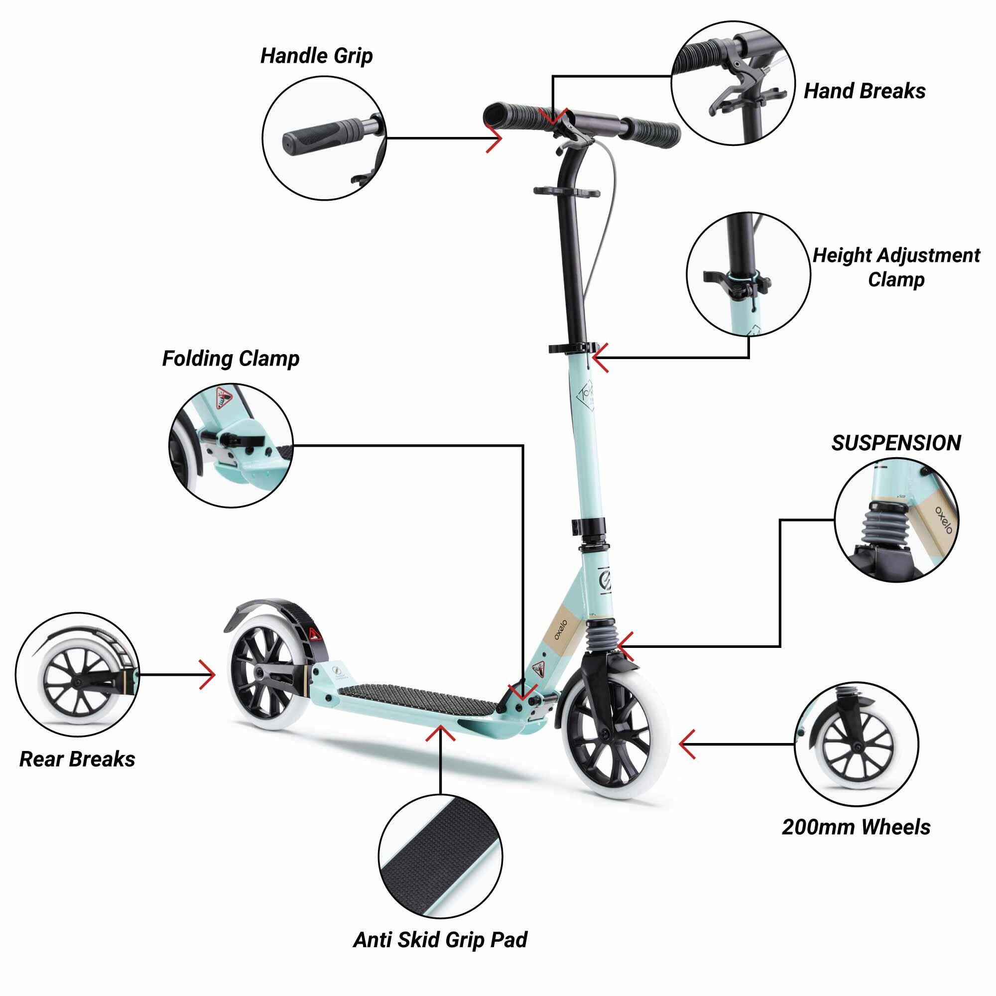 Adult Kick Scooter Town 7XL - Light Green -  3