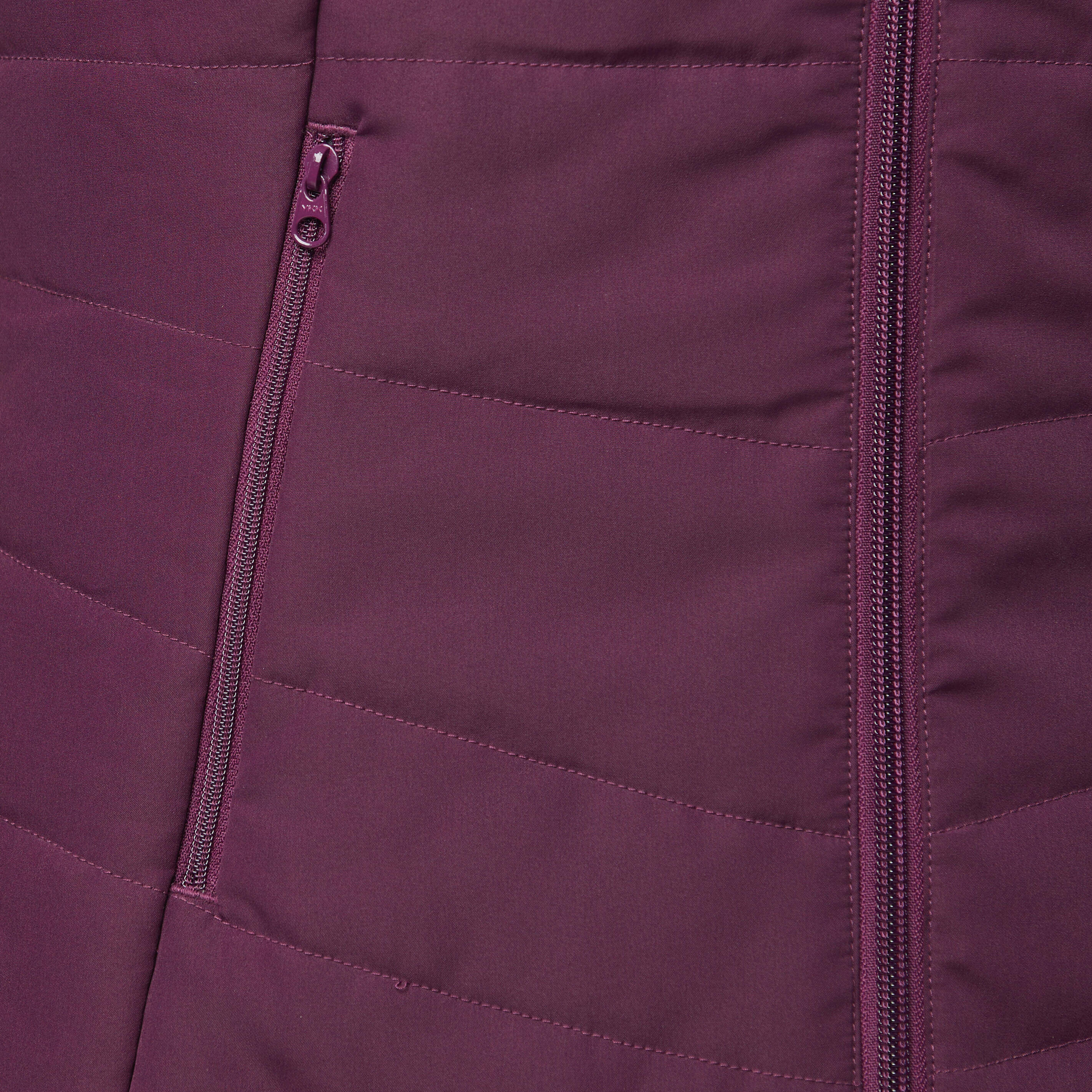 Women Puffer Jacket for Trekking - MT50 Purple -  5