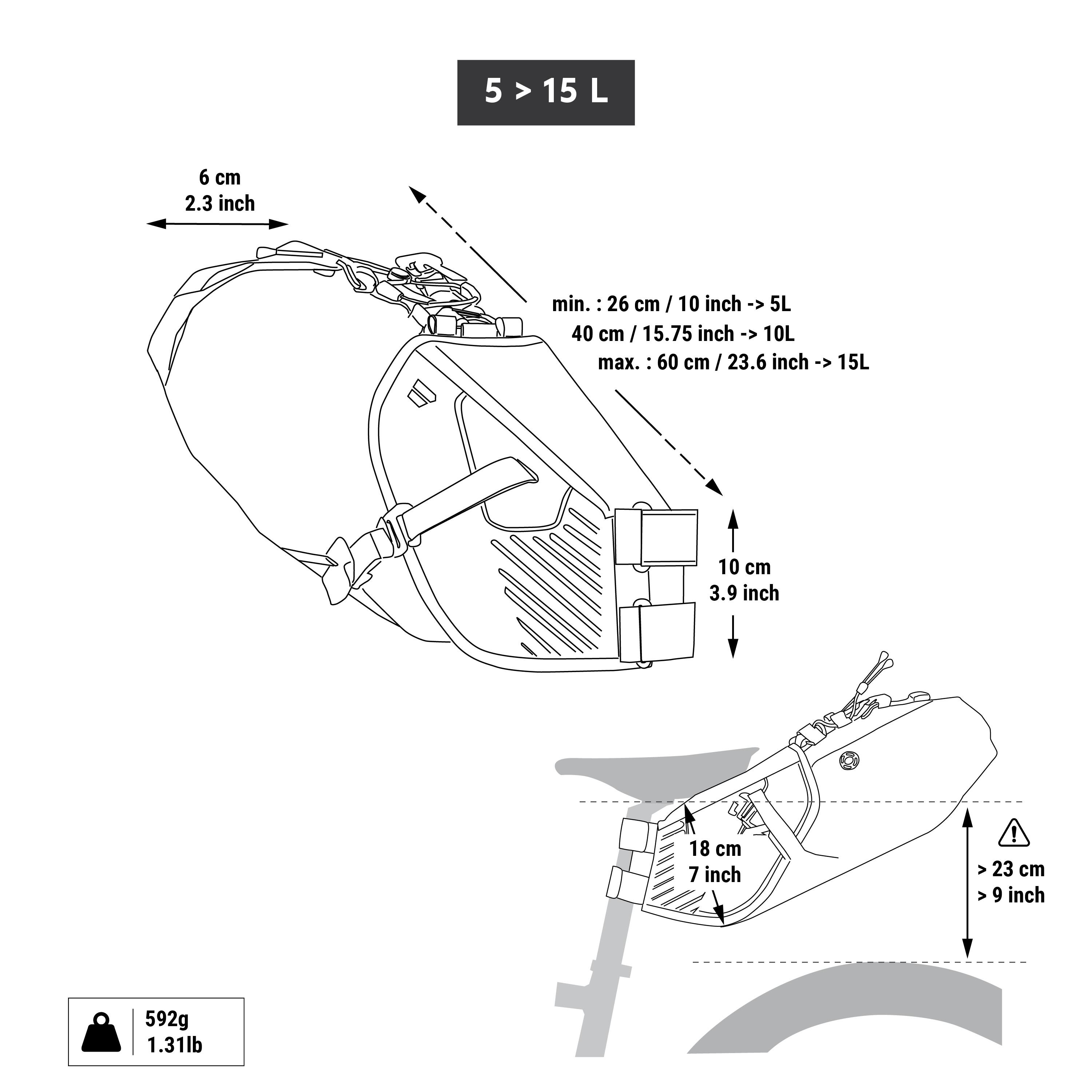 Bikepacking Saddle Bag Harness - Black - RIVERSIDE