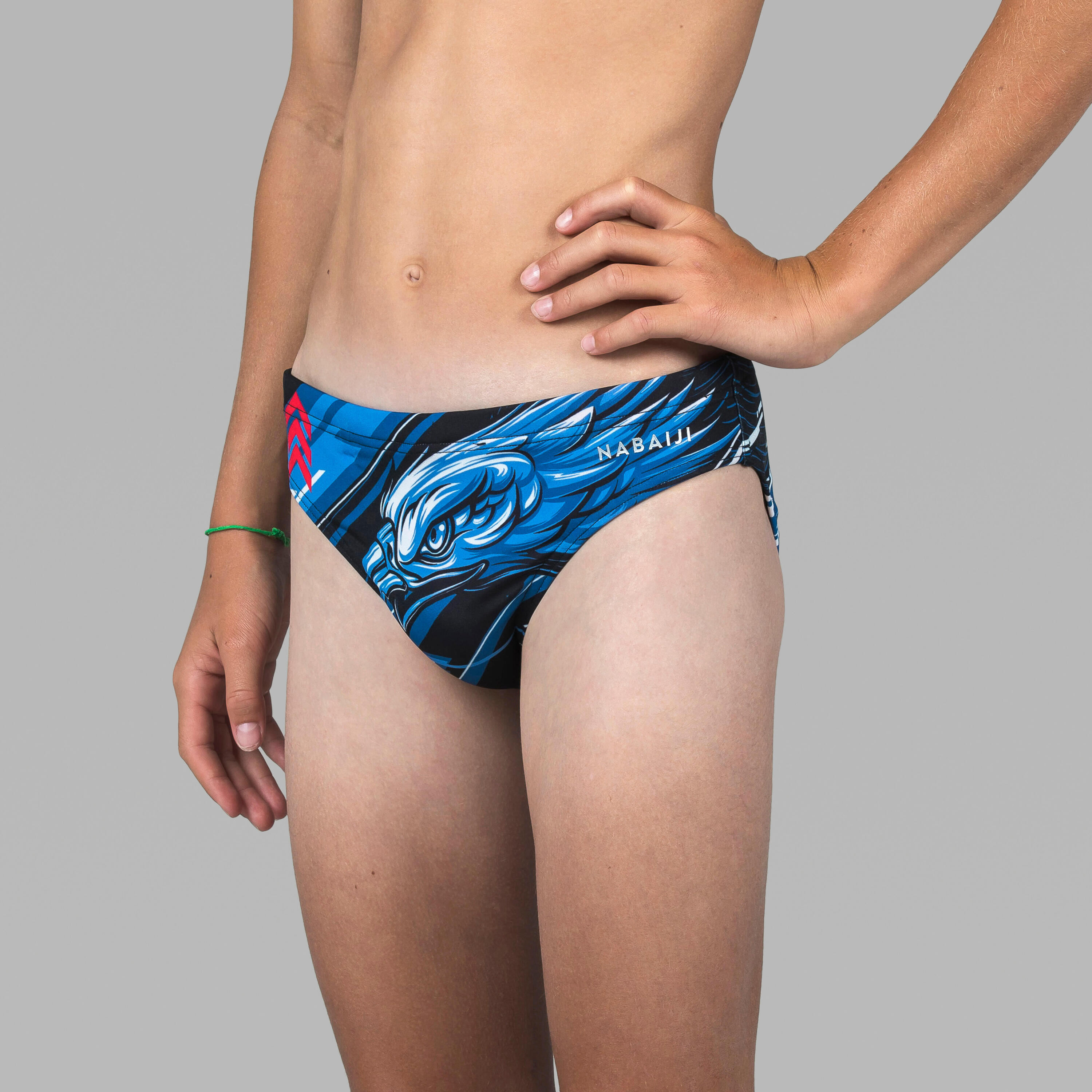 Costume slip pallanuoto ragazzo EAGLE azzurro 2/4
