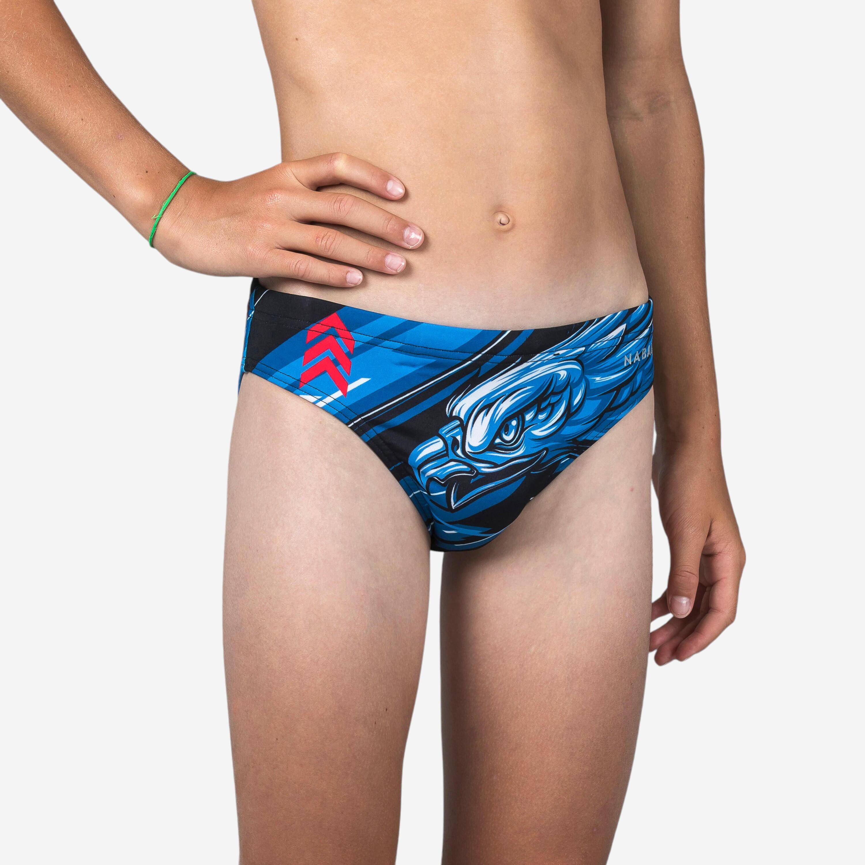 WATKO BOYS' WATER POLO SWIM BRIEFS - EAGLE BLUE