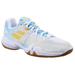 Badmintonschoenen voor dames Shadow Spirit wit/lichtblauw