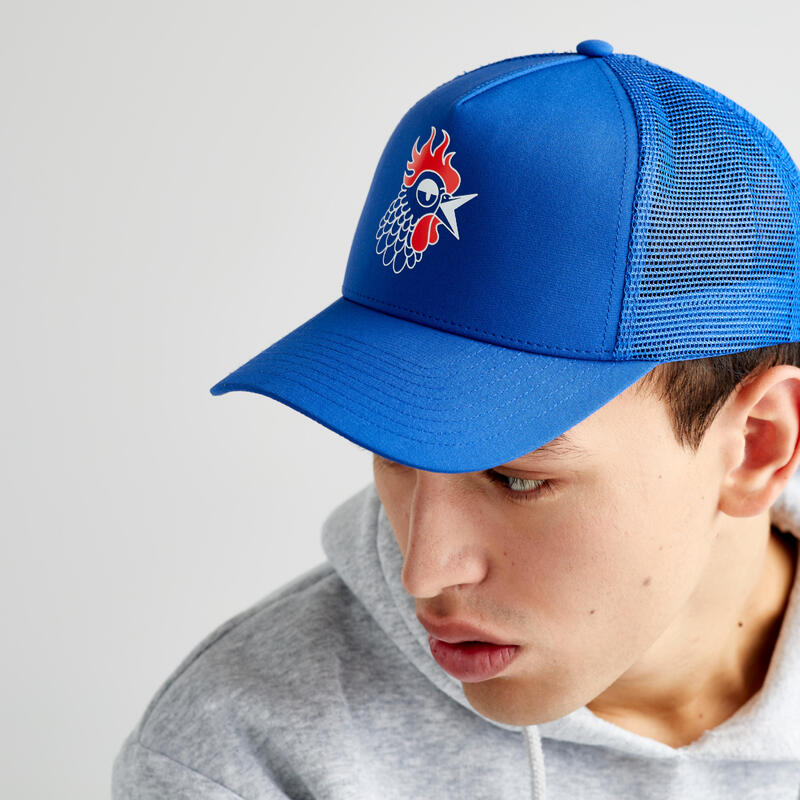 Casquette bleue coq Allez les Bleus mixte