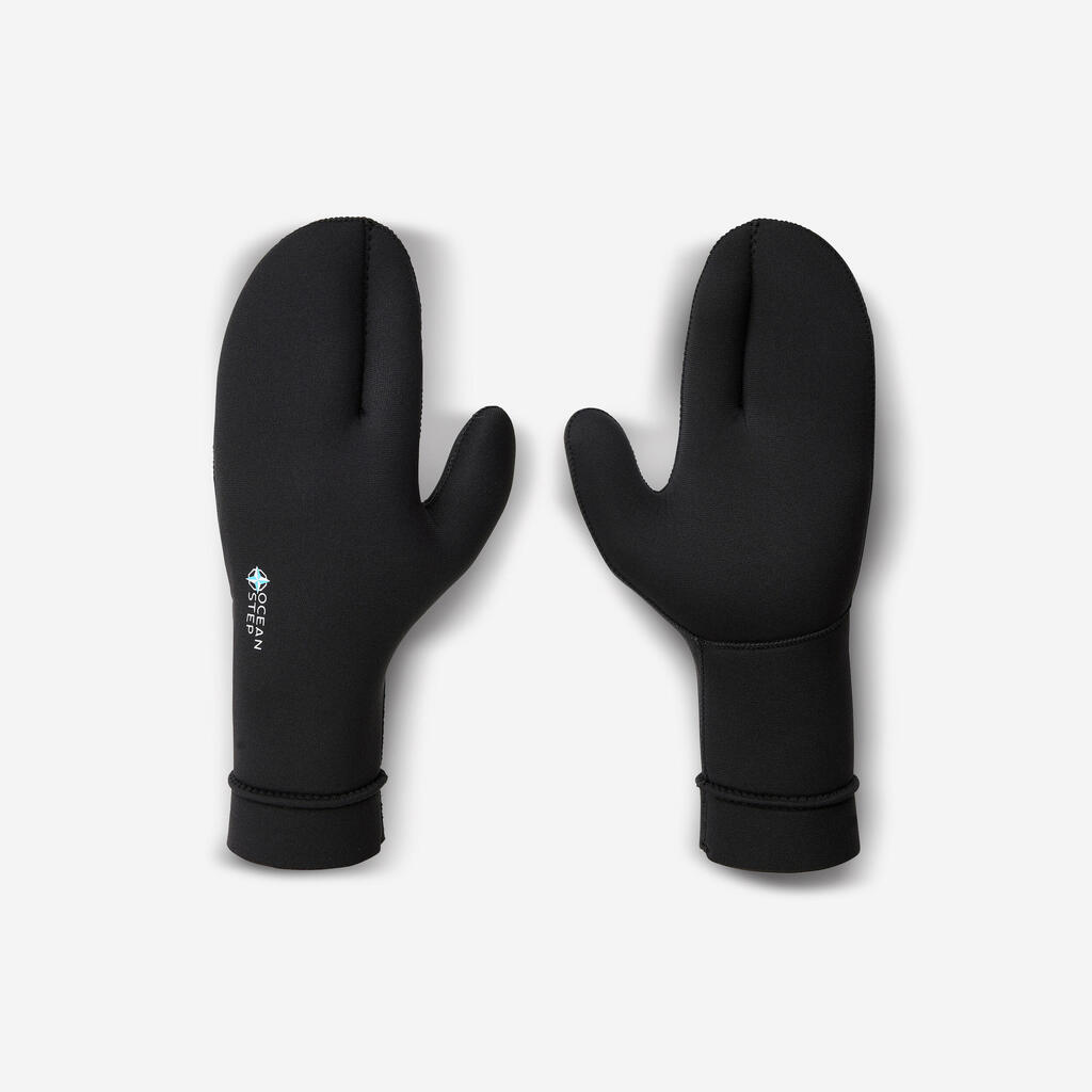 Neoprene mittens for SEA WALKING 5 mm Black