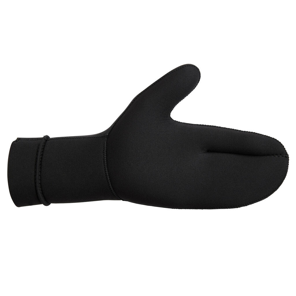 Neoprene mittens for SEA WALKING 5 mm Black