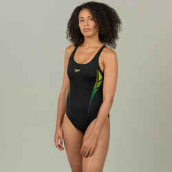 Women's 1-piece Swimsuit SPEEDO MUSCLEBACK Black Yellow