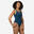 Bañador Mujer natación Nabaiji azul verde