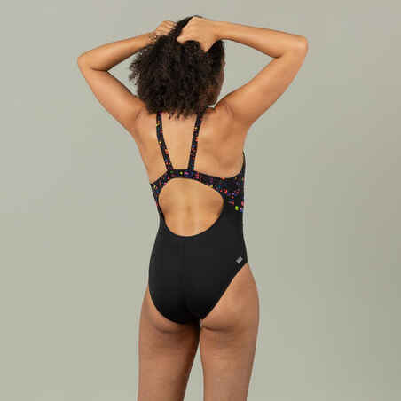 Kamiye 500 Women's Swimsuit - All Line / Black - Decathlon