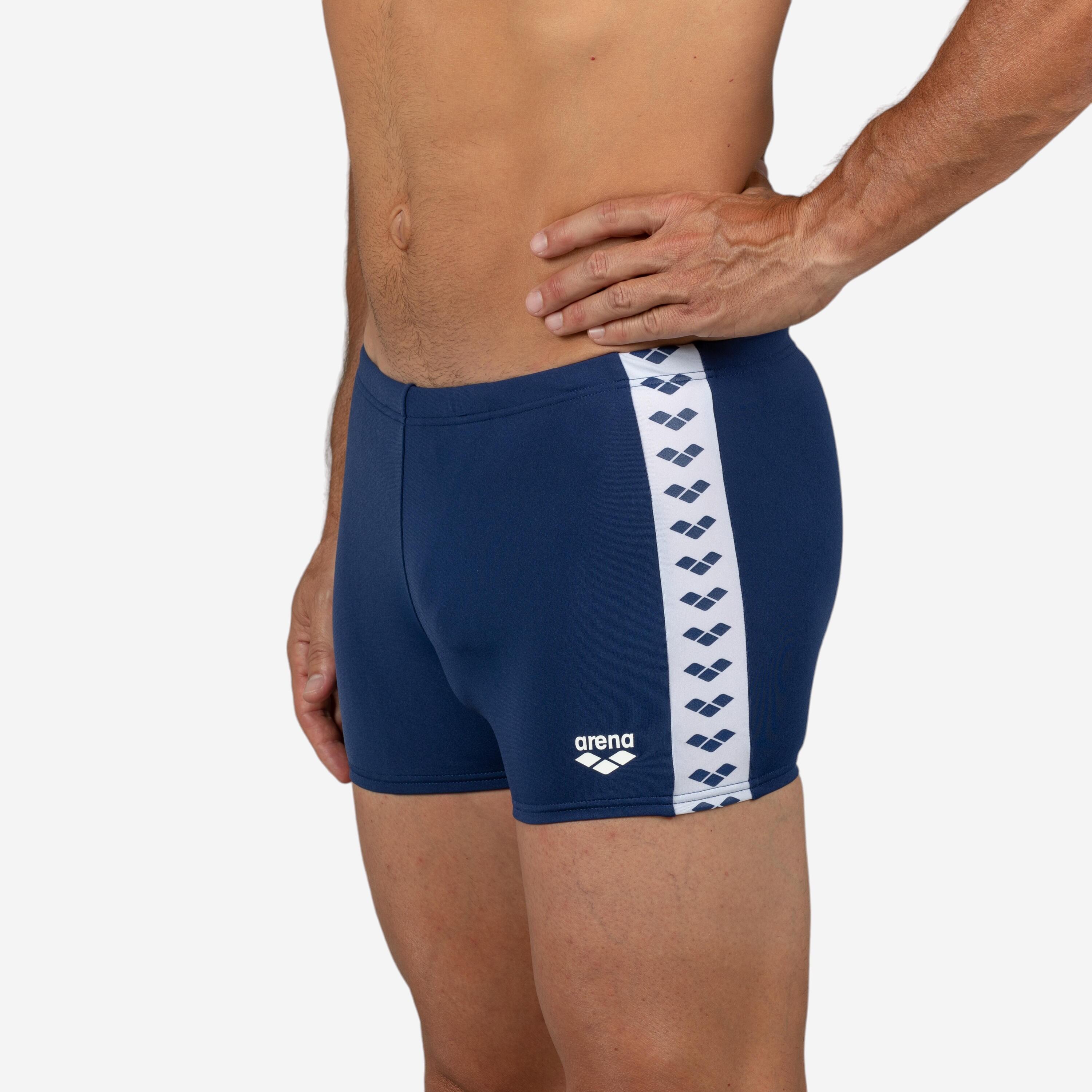 Uomo ARENA Maglia Boxer VINTAGE Blu Bianco