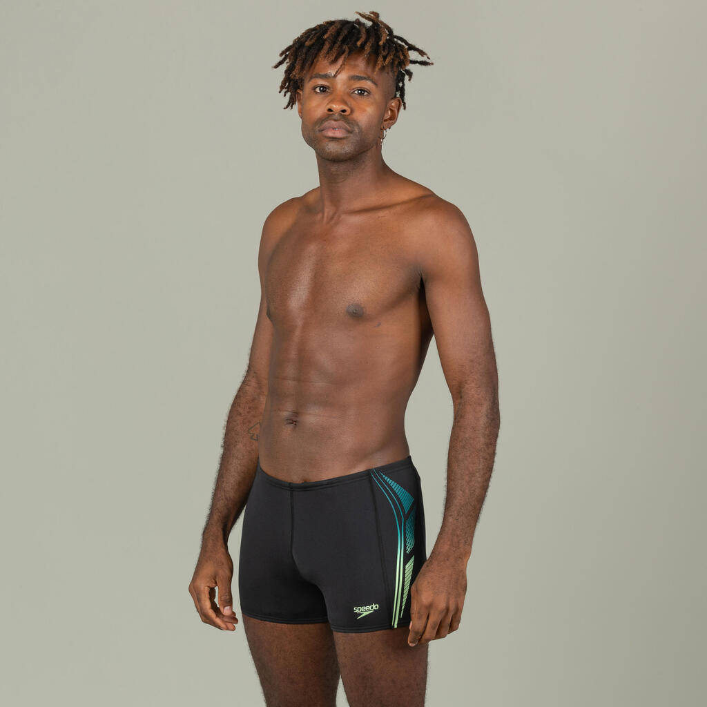 Men's Swimming Boxers SPEEDO TRICK Black Green