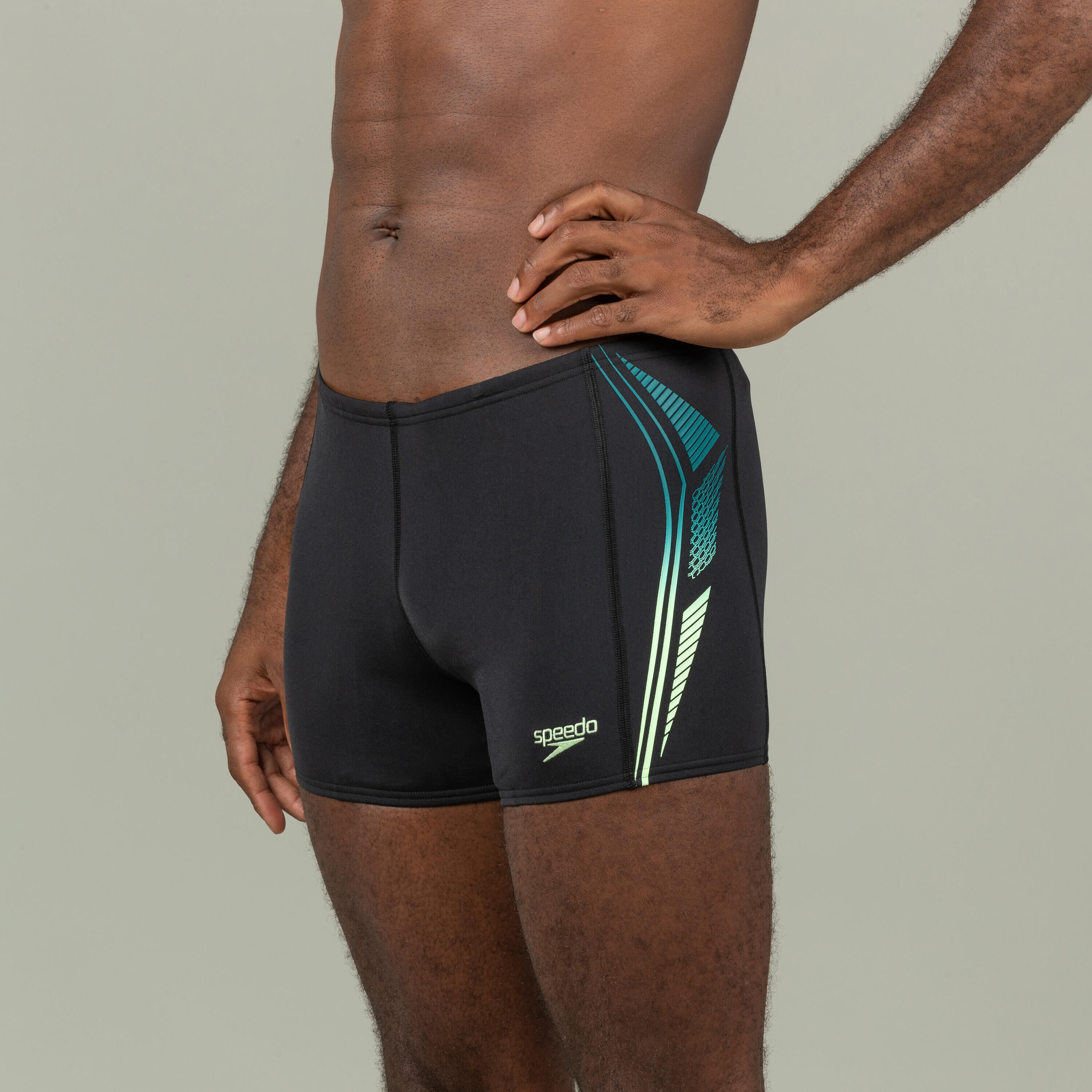 SPEEDO Men's Swimming Boxers SPEEDO TRICK Black Green