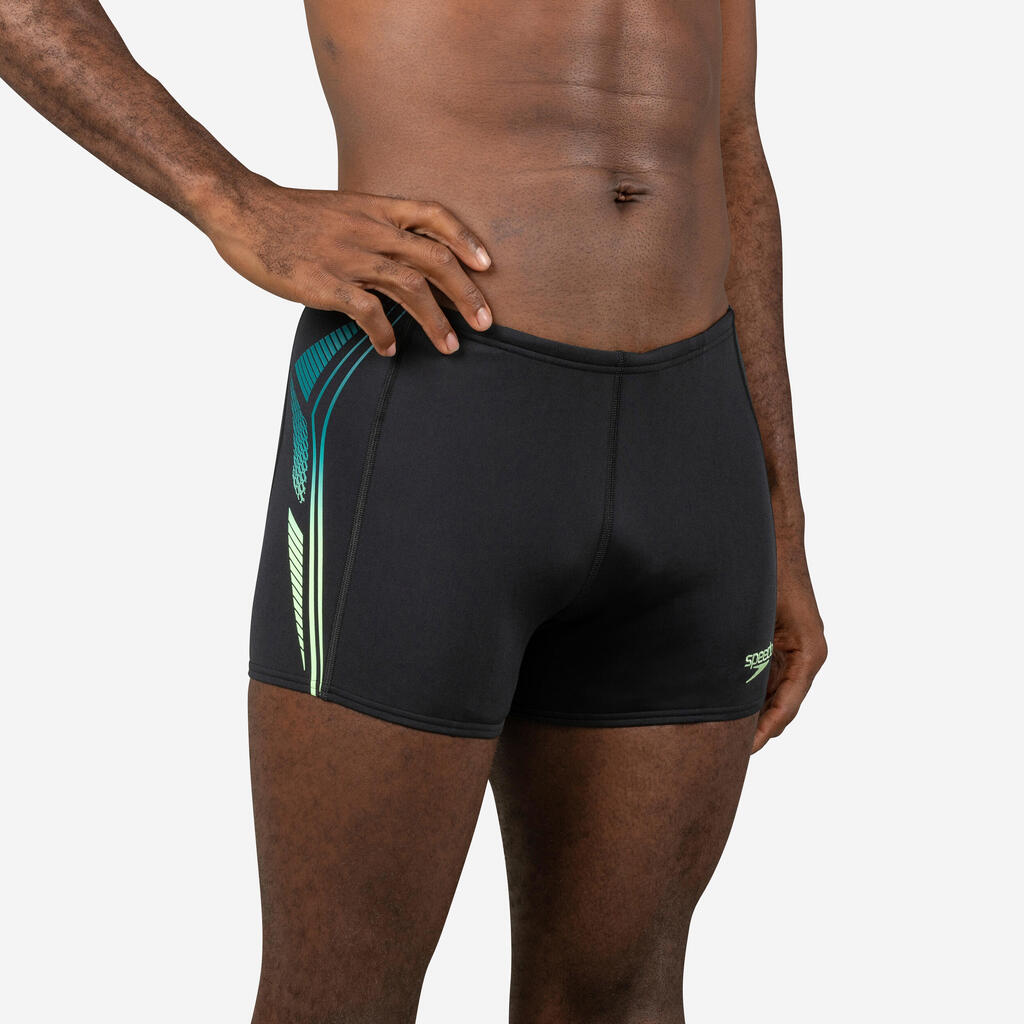 Men's Swimming Boxers SPEEDO TRICK Black Green