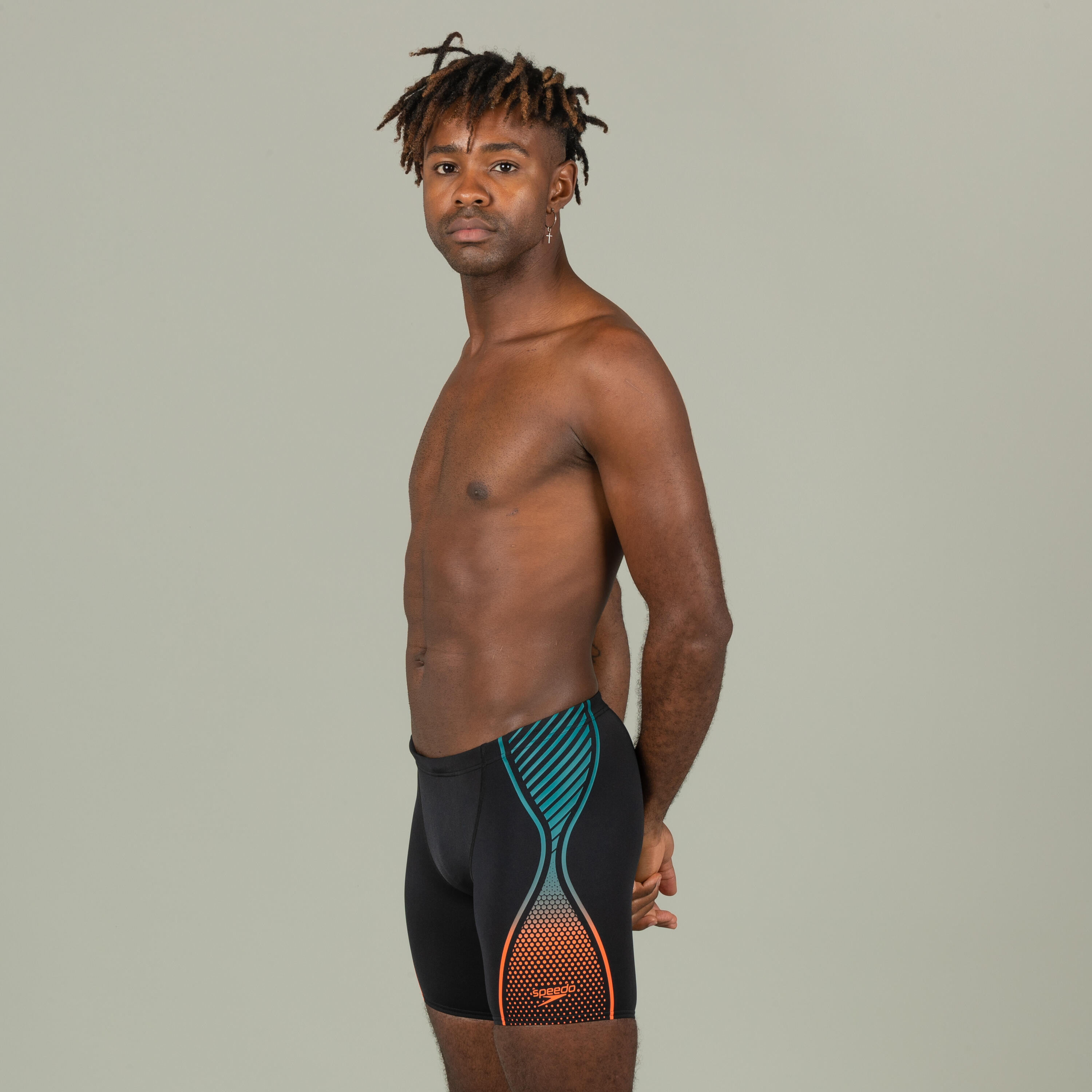 Uomo SPEEDO Costume da bagno lungo BOOST Nero Arancione