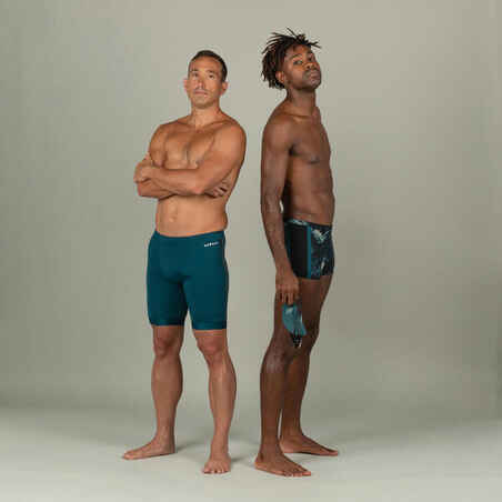 Men's Swimming Boxer Shorts-Yoko-Trao Black/Blue