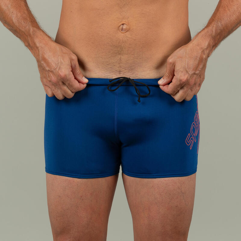 Bañador Hombre natación bóxer Speedo azul naranja