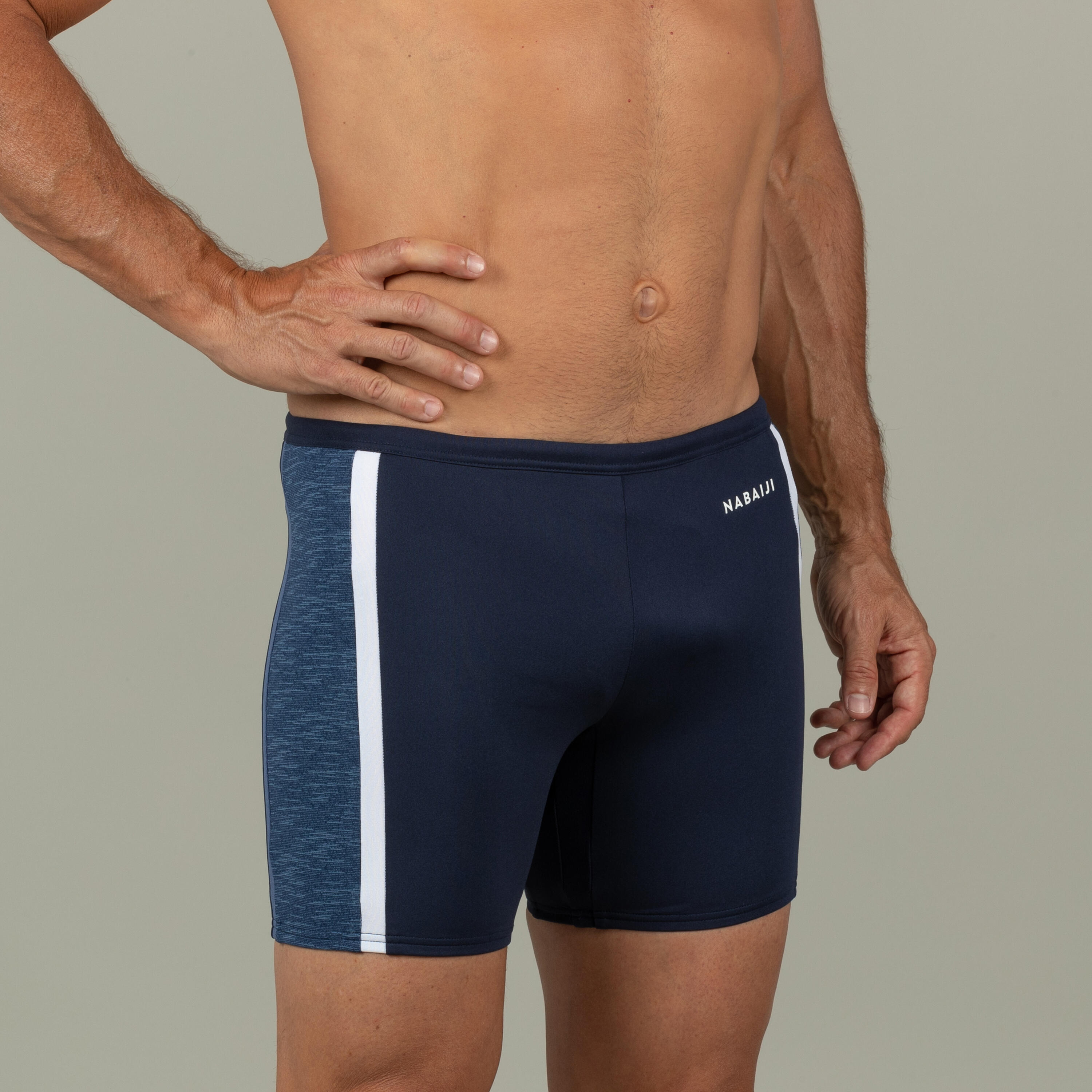 NABAIJI Bañador Hombre natación bóxer azul marino.
