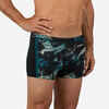 Men's Swimming Boxer Shorts-Yoko-Trao Black/Blue