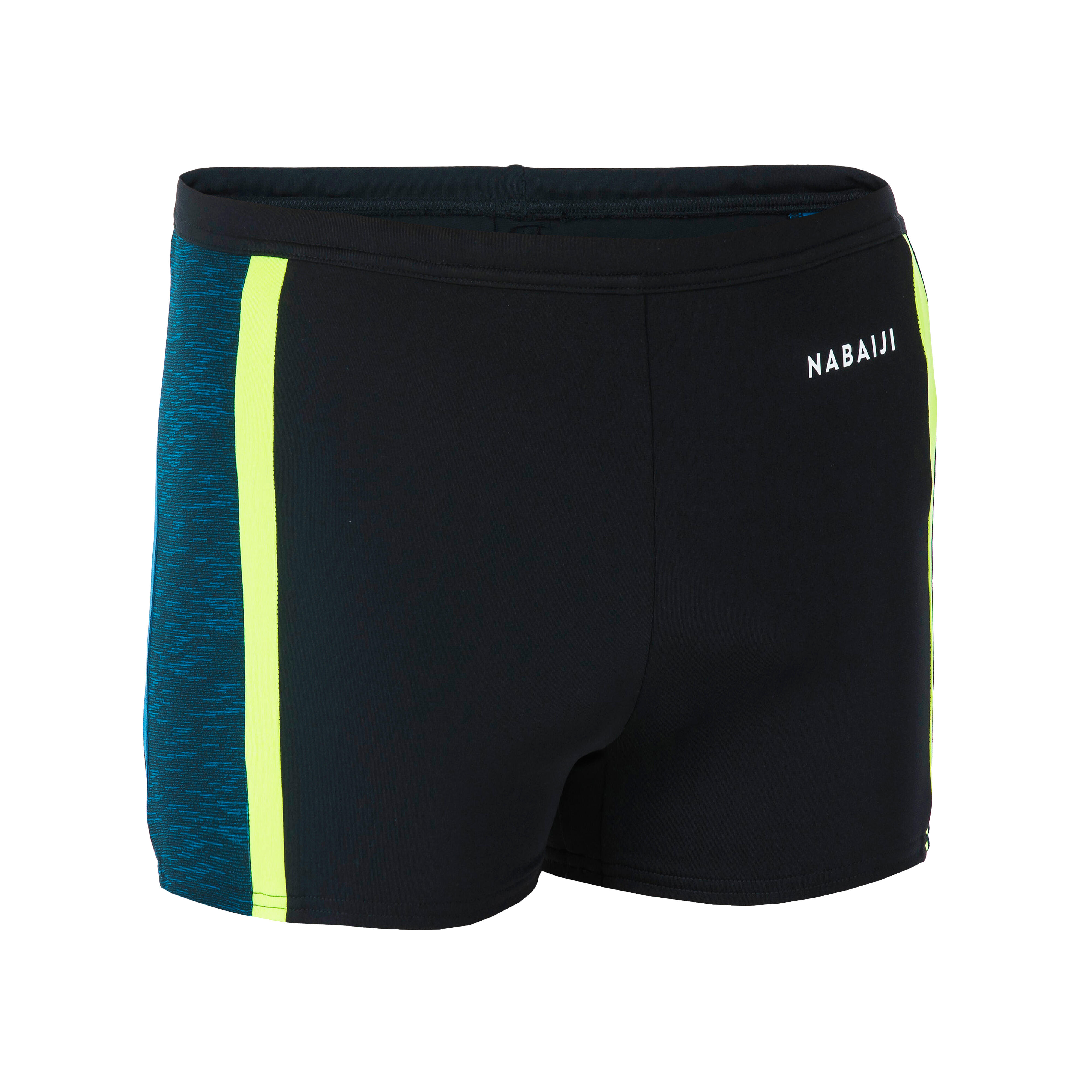 Boxer de bain homme - Yoko noir/jaune/bleu - NABAIJI