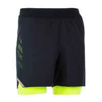 Men's Swimming Jammer-Swim Short 500 Fiti - Black / Yellow / Beige