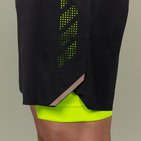 Шорти-джамери чоловічі 500 Fiti для плавання чорні/жовті