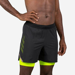 Jammer-Short de Natation Homme 500 Fiti - Noir / Jaune / Beige