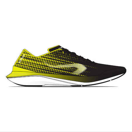 Kids' KIPRUN K500 FAST running shoes - black yellow