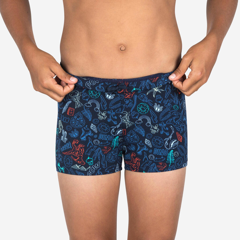 Badehose Boxer Jungen - Fitib blau/grau 