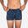 Badehose Boxer Jungen - Fitib  marineblau/orange/grün 