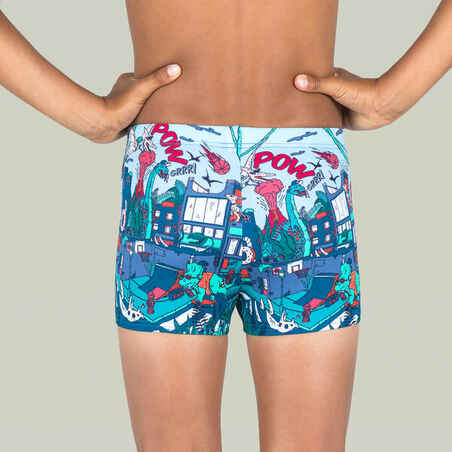 Boys’ Swimming Trunks Fitib - East Blue / Green / Red