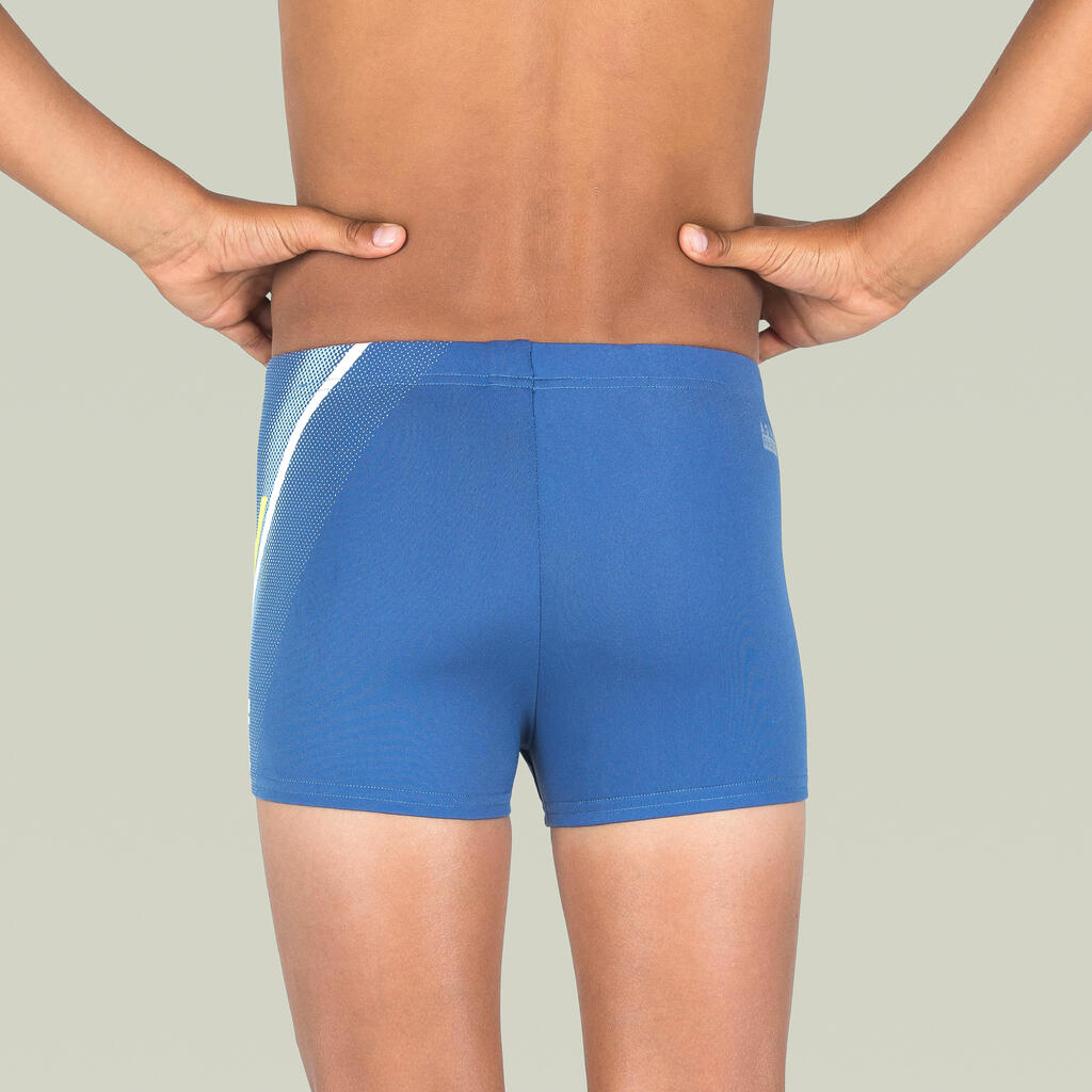 Badehose Boxer Jungen - Fitib blau/grau 