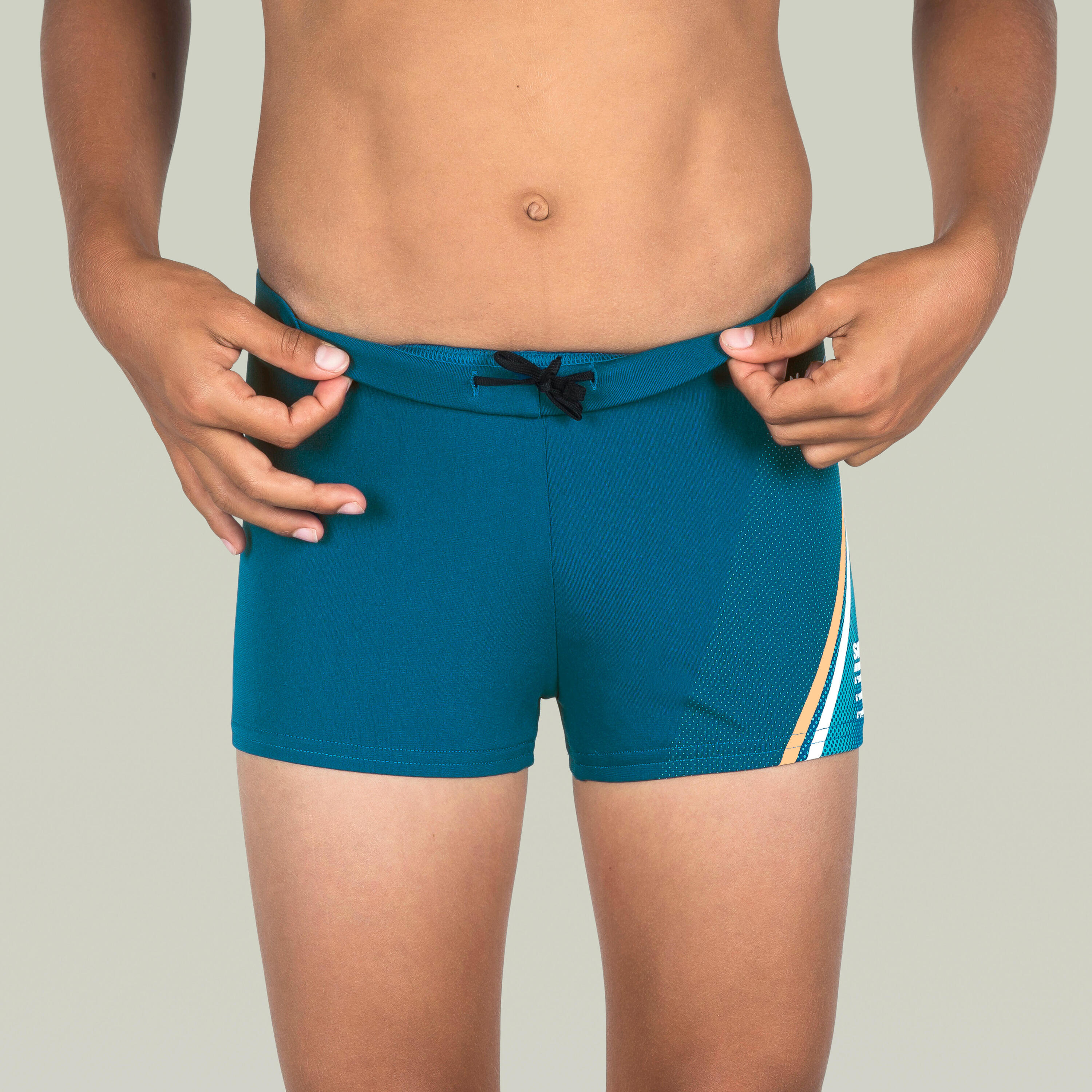 Boys’ Swimming Trunks - Fitib - Line Blue / Beige 5/5