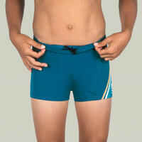 Boys’ Swimming Trunks - Fitib - Line Blue / Beige