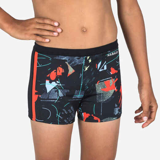 
      Boy's Swimming Shorts - Yokob - Spor Black / Orange
  