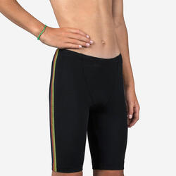 Jammer de natation garçon - fitib - shark noir jaune