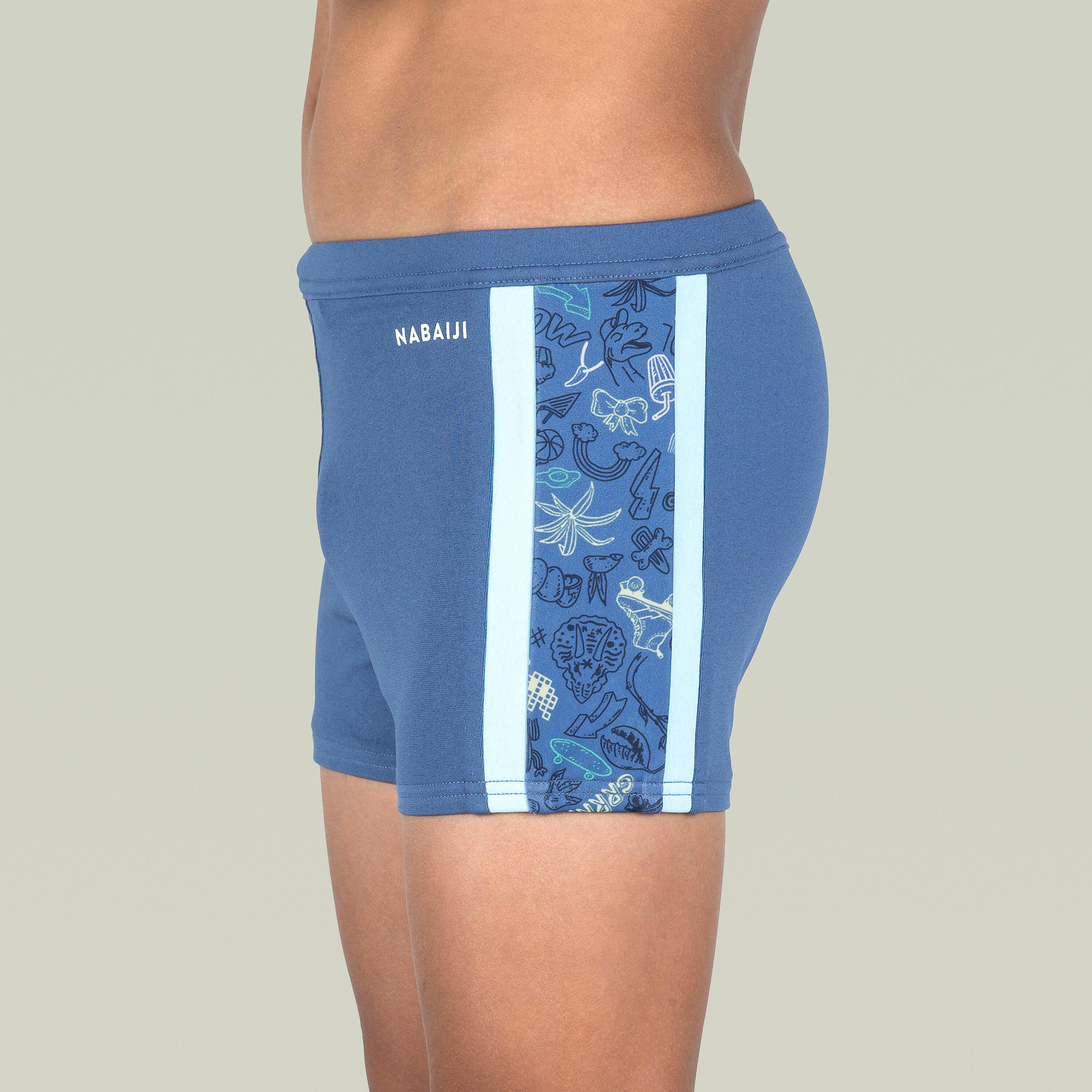 Boys’ Swimming Trunks Yokob - Blue Saur / Yellow 3/5