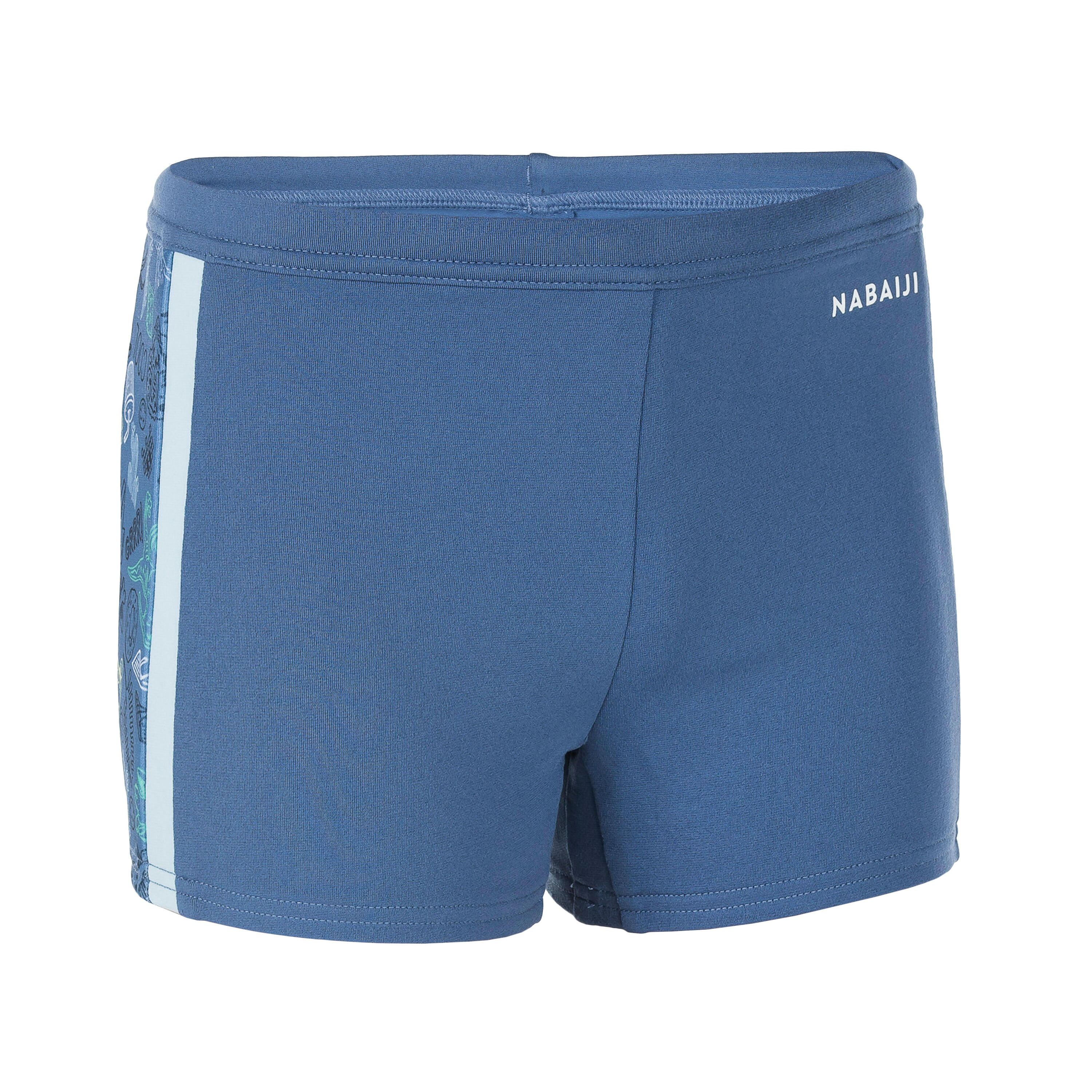 Boys’ Swimming Trunks Yokob - Blue Saur / Yellow 1/5