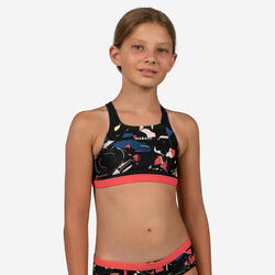 Bañador Natación Speedo Splashback Niña Negro Estrellas