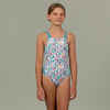 Dievčenské plavky Kamyleon jednodielne bielo-modré