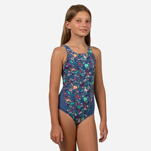 
      Maillot de Bain une pièce de Natation fille Kamiye Print Dino
  