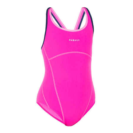 KAMYIE + 500 Girls' one-piece swimsuit - Pink