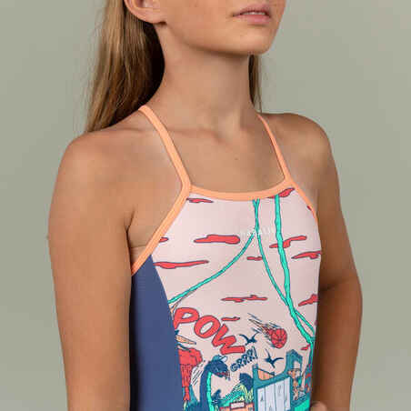 Vientisas mergaičių maudymosi kostiumėlis „Kamily 500 East“