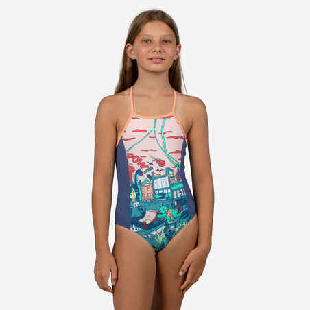 Vientisas mergaičių maudymosi kostiumėlis „Kamily 500 East“