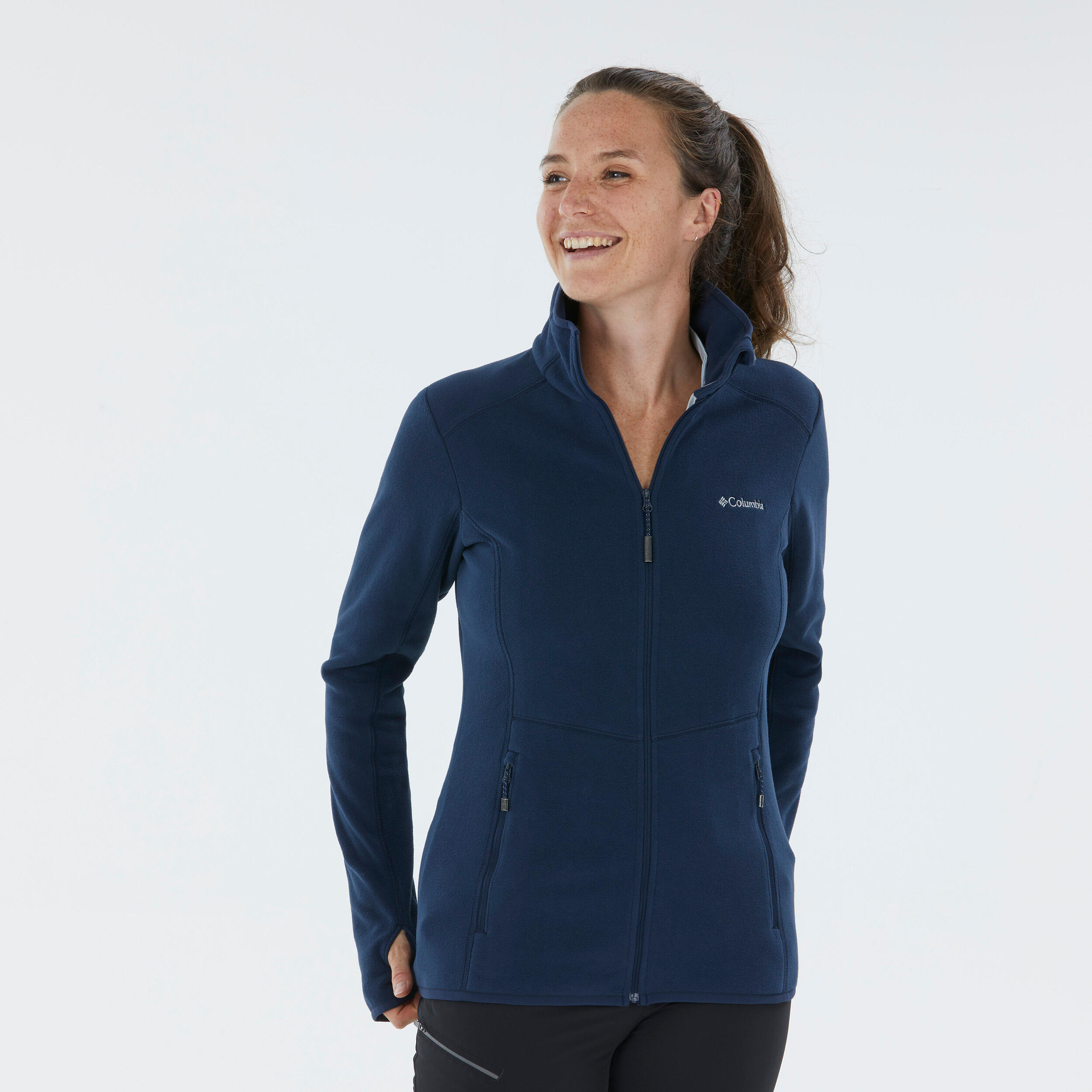 Chaqueta polar de montana y trekking Mujer Columbia Bleu Decathlon