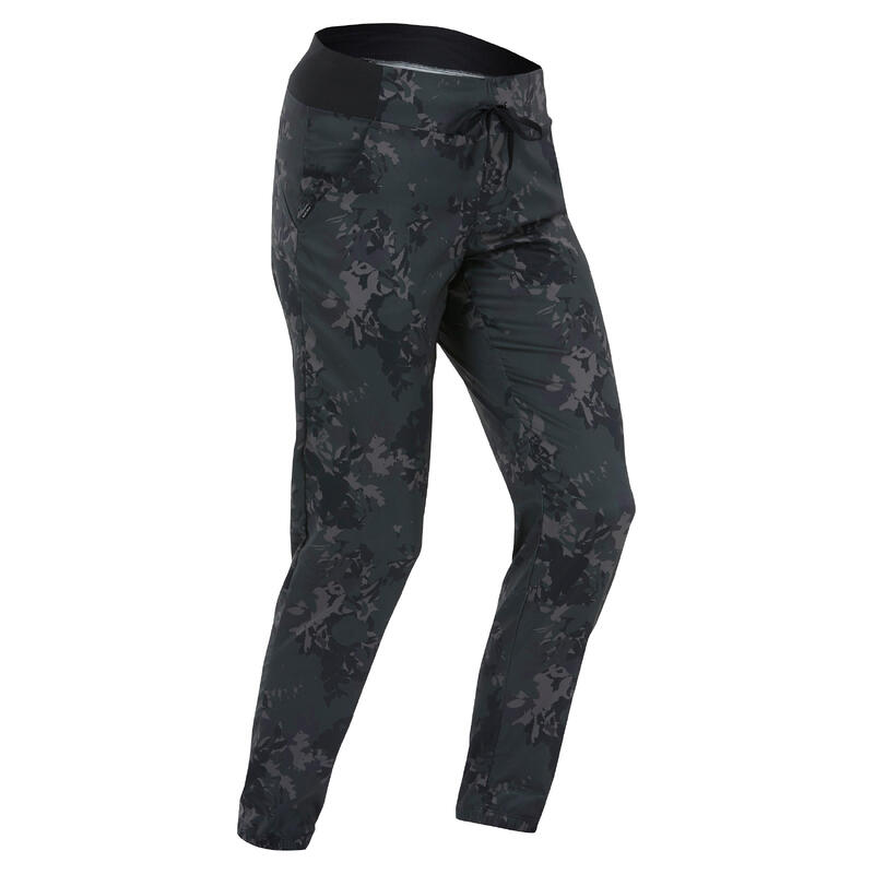 Pantalon Drumeție în natură NH100 Kaki Damă 