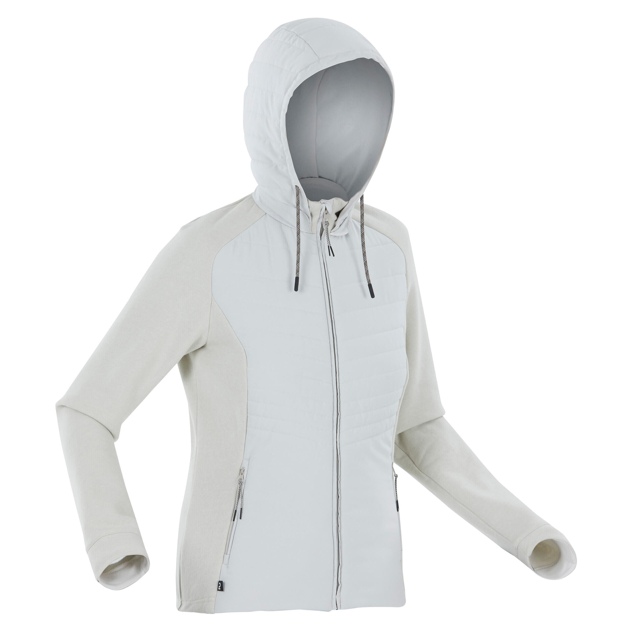 QUECHUA Women’s Hiking Hooded Sweatshirt - NH500 Hybrid