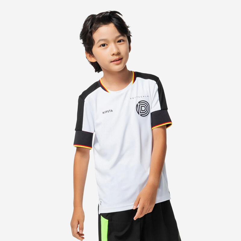 Camiseta de fútbol Alemania Niños Kipsta F500 2022 blanca