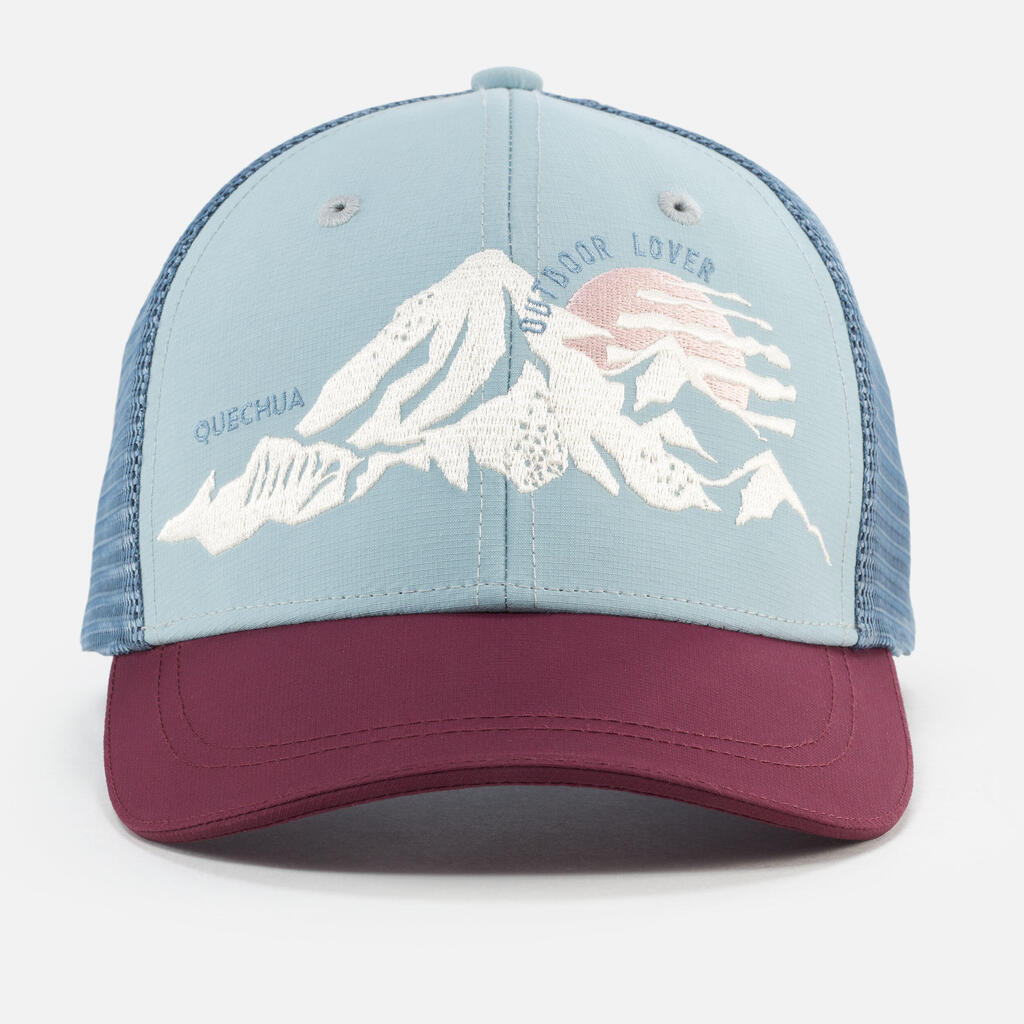 Casquette trucker enfant, mh100 bleue bordeau
