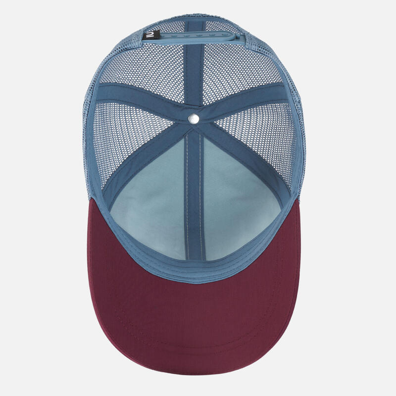 Çocuk Outdoor Trucker Şapka - Mavi/Bordo - mh100
