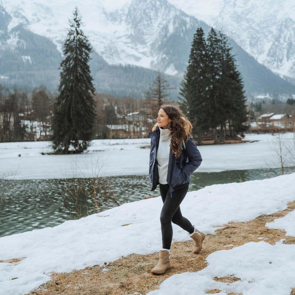 Blouson de randonnée -8°C imperméable femme, NH500 bleu