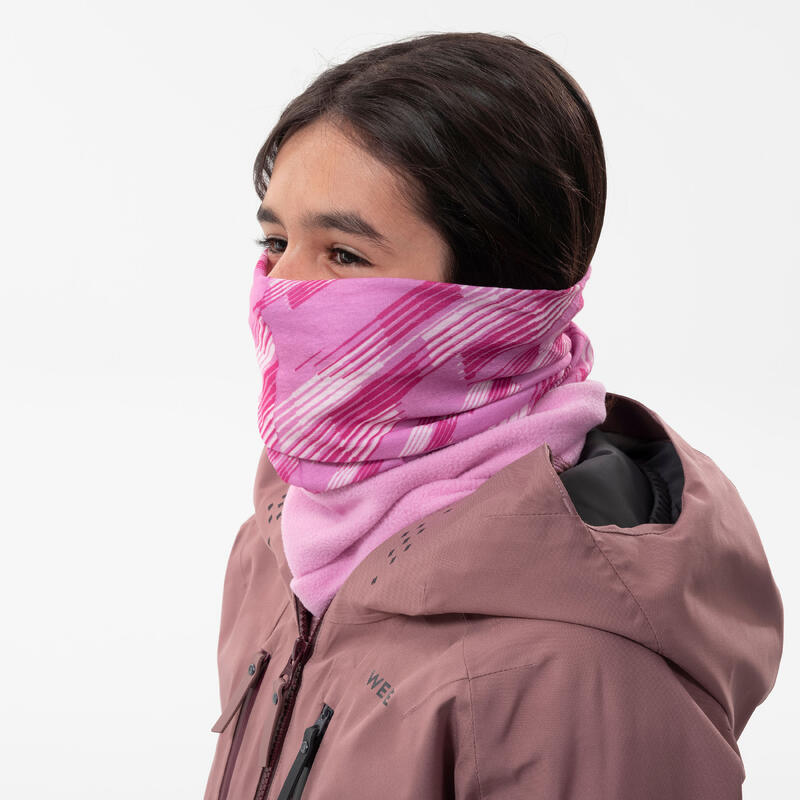 Kids’ Neck Warmer Hug Pink WEDZE Decathlon